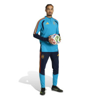 adidas Spanje Trainingstrui 1/4-Zip 2026-2028 Lichtblauw Donkerblauw Geel
