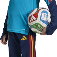 adidas Spanje Trainingstrui 1/4-Zip 2026-2028 Kids Lichtblauw Donkerblauw Geel