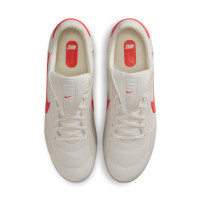 Nike Premier III Gras Voetbalschoenen (FG) Lichtgrijs Felrood