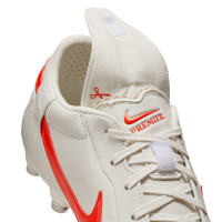 Nike Premier III Gras Voetbalschoenen (FG) Lichtgrijs Felrood