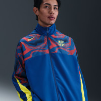 Nike FC Barcelona Woven Trainingspak Full-Zip 2025-2026 Donkerblauw Geel Rood
