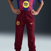 Nike FC Barcelona Club Fleece Joggingbroek 2025-2026 Kids Donkerrood Geel