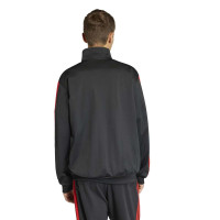 adidas België DNA Trainingspak Full-Zip 2026-2028 Zwart Rood