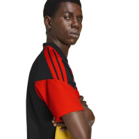 adidas België Polo 2026-2028 Zwart Geel Rood