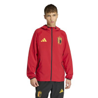 adidas Belgium Tiro Travel Tracksuit Hooded Full-Zip 2026-2028 Red Black