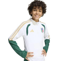adidas Italië Trainingstrui 1/4-Zip 2026-2028 Kids Wit Groen Goud