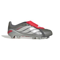 adidas Predator League FT Gras Football Boots (FG) Kids Dark Grey White Silver Red