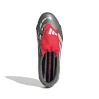 adidas Predator League FT Gras Football Boots (FG) Kids Dark Grey White Silver Red