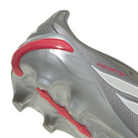 adidas Predator League FT Gras Football Boots (FG) Kids Dark Grey White Silver Red