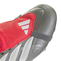 adidas Predator League FT Gras Football Boots (FG) Kids Dark Grey White Silver Red