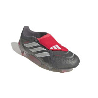 adidas Predator Pro FT Gras Voetbalschoenen (FG) Donkergrijs Wit Zilver Rood