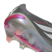 adidas Predator Pro FT Gras Voetbalschoenen (FG) Donkergrijs Wit Zilver Rood