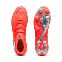 PUMA Future 9 Ultimate IJzeren-Nop Voetbalschoenen (SG) Felrood Zilver Zwart