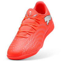 PUMA Future 9 Play Zaalvoetbalschoenen (IN) Felrood Zilver Zwart