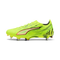 PUMA Ultra 6 Ultimate IJzeren-Nop Voetbalschoenen (SG) Neongeel Rood Zwart