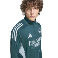 adidas Arsenal Trainingstrui 1/4-Zip 2025-2026 Donkergroen Grijs