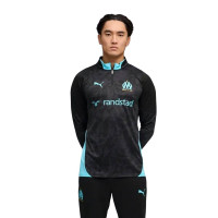 PUMA Olympique Marseille Trainingspak 1/4-Zip 2025-2026 Zwart Lichtblauw