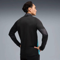 PUMA Olympique Marseille Training sweater 1/4-Zip 2025-2026 Black Light Blue