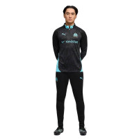 PUMA Olympique Marseille Training sweater 1/4-Zip 2025-2026 Black Light Blue