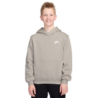 Nike Sportswear Club Fleece Joggingpak Hooded Kids Lichtbruin Wit