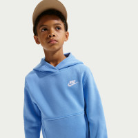 Nike Sportswear Club Fleece Hoodie Kids Blue White