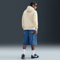 Nike Sportswear Club Fleece Joggingpak Hooded Lichtbeige Wit