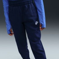 Nike Sportswear Club Fleece Trainingspak Hooded Kids Donkerblauw Wit