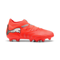 PUMA Future 9 Pro Gras / Kunstgras Voetbalschoenen (MG) Kids Felrood Zilver Zwart