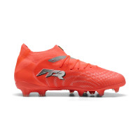 PUMA Future 9 Pro Gras / Kunstgras Voetbalschoenen (MG) Kids Felrood Zilver Zwart