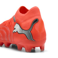 PUMA Future 9 Pro Gras / Kunstgras Voetbalschoenen (MG) Kids Felrood Zilver Zwart
