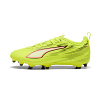 PUMA Ultra 6 Play Gras / Kunstgras Voetbalschoenen (MG) Kids Neongeel Rood Zwart