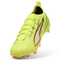PUMA Ultra 6 Pro Grass/Artificial Grass Football Boots (MG) Kids Neon Yellow Red Black