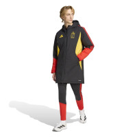 adidas Belgium Long Winter Jacket 2026-2028 Black Yellow Red