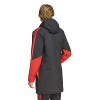 adidas Belgium Long Winter Jacket 2026-2028 Black Yellow Red