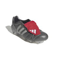 adidas Predator Gunmetal Mania Elite FT Gras Voetbalschoenen (FG) Grijs Rood Zilver Wit