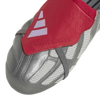 adidas Predator Gunmetal Mania Elite FT Gras Voetbalschoenen (FG) Grijs Rood Zilver Wit