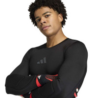 adidas Padded Long Sleeve Keeper Shirt Black