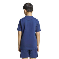 adidas Tiro Travel Training Shirt Kids Dark Blue Black