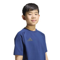 adidas Tiro Travel Training Shirt Kids Dark Blue Black