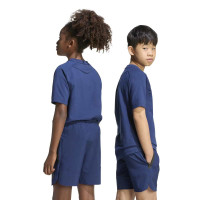 adidas Tiro Travel Training Shirt Kids Dark Blue Black