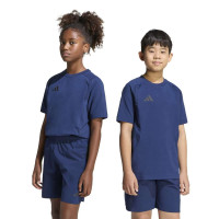 adidas Tiro Travel Training Shirt Kids Dark Blue Black
