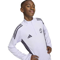 adidas Manchester United Trainingstrui 1/4-Zip 2025-2026 Kids Paars Zwart