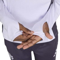 adidas Manchester United Trainingspak 1/4-Zip 2025-2026 Kids Paars Zwart