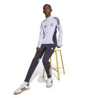 adidas Manchester United Trainingstrui 1/4-Zip 2025-2026 Kids Paars Zwart