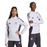 adidas Manchester United Trainingstrui 1/4-Zip 2025-2026 Kids Paars Zwart