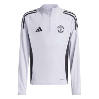 adidas Manchester United Trainingstrui 1/4-Zip 2025-2026 Kids Paars Zwart