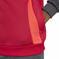 adidas Liverpool Track Hoodie 1/4-Zip 2025-2026 Kids Rood Grijs Zilver