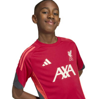 adidas Liverpool Training Shirt 2025-2026 Kids Red Grey