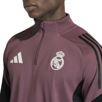 adidas Real Madrid Trainingstrui 1/4-Zip 2025-2026 Paars Zwart Wit