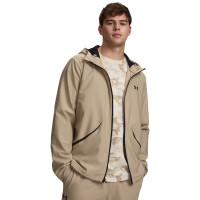 Under Armour Unstoppable Woven Trainingspak Full-Zip Beige Zwart